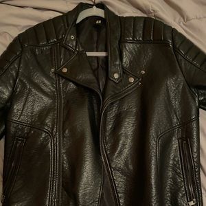 H&M faux leather moto biker jacket